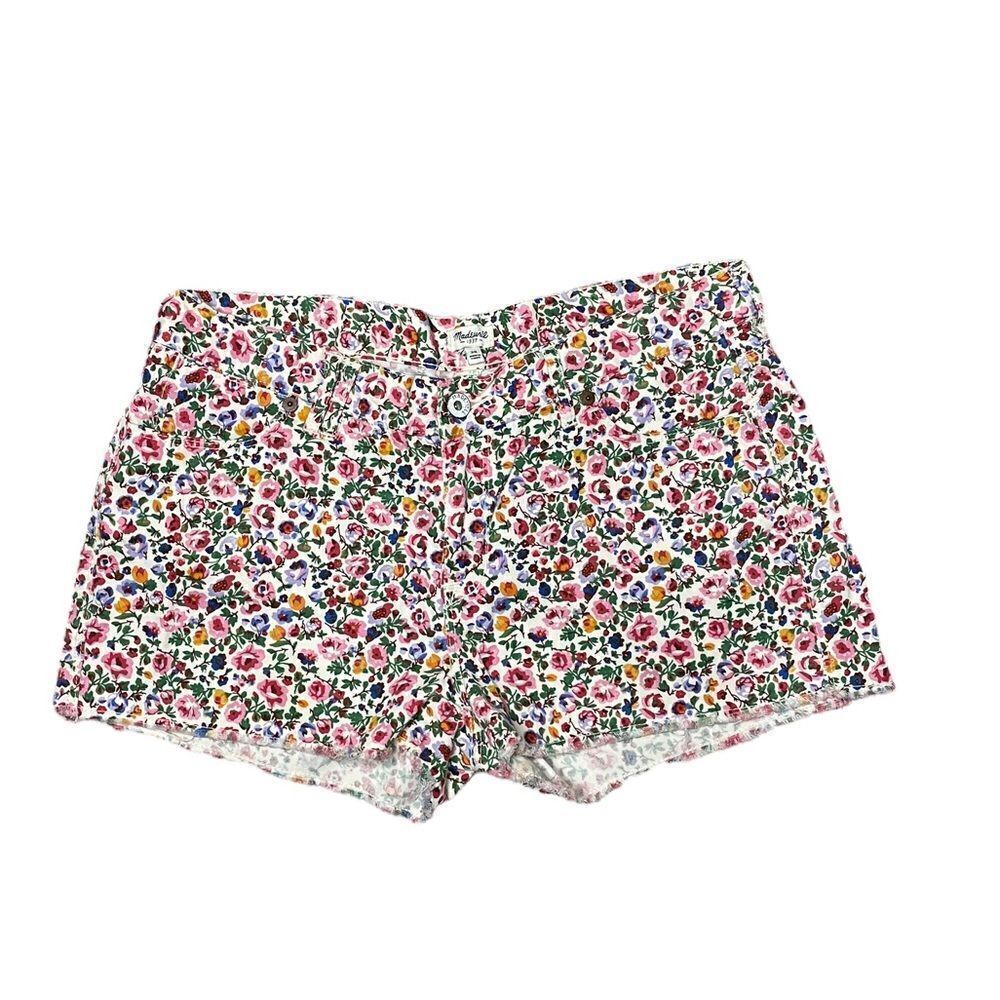 Madewell Floral Denim Shorts